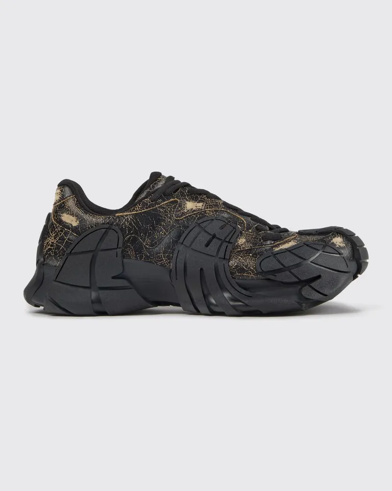 Camper Zweifarbige Tormenta Sneaker von aus Crackle-Leder mit abstraktem Muster Bunt