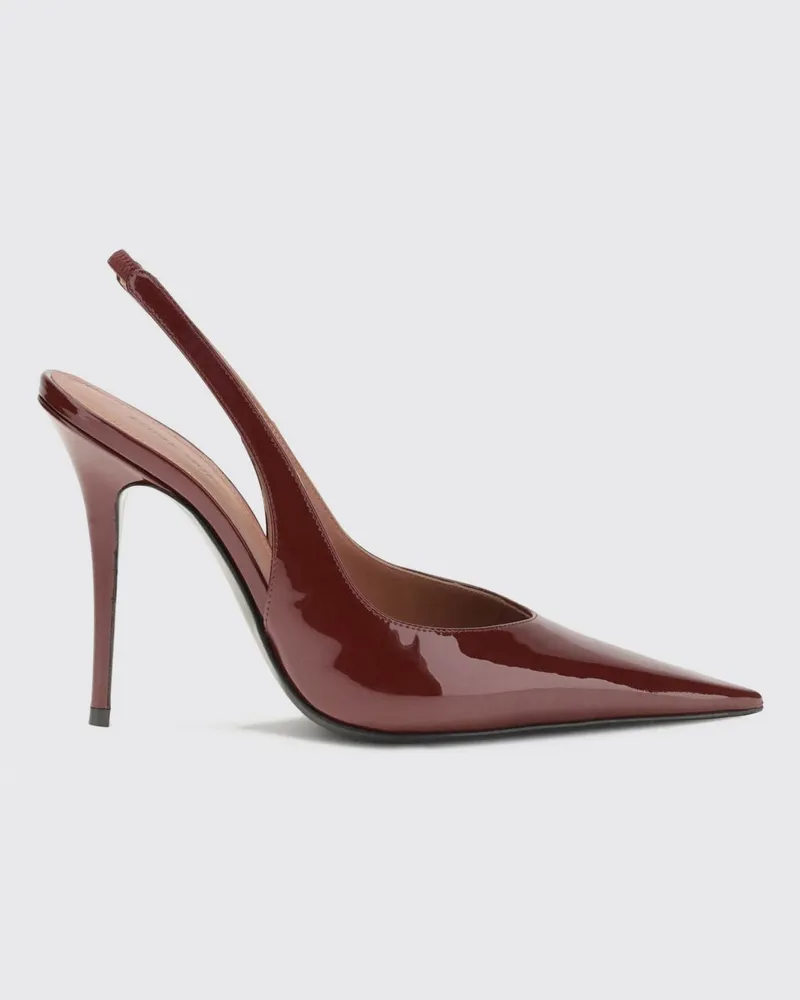 Amina Muaddi Schuhe damen Weinrot