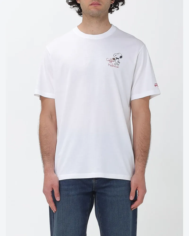 MC2 Saint Barth Baumwoll-Rundhals-T-Shirt Weiss