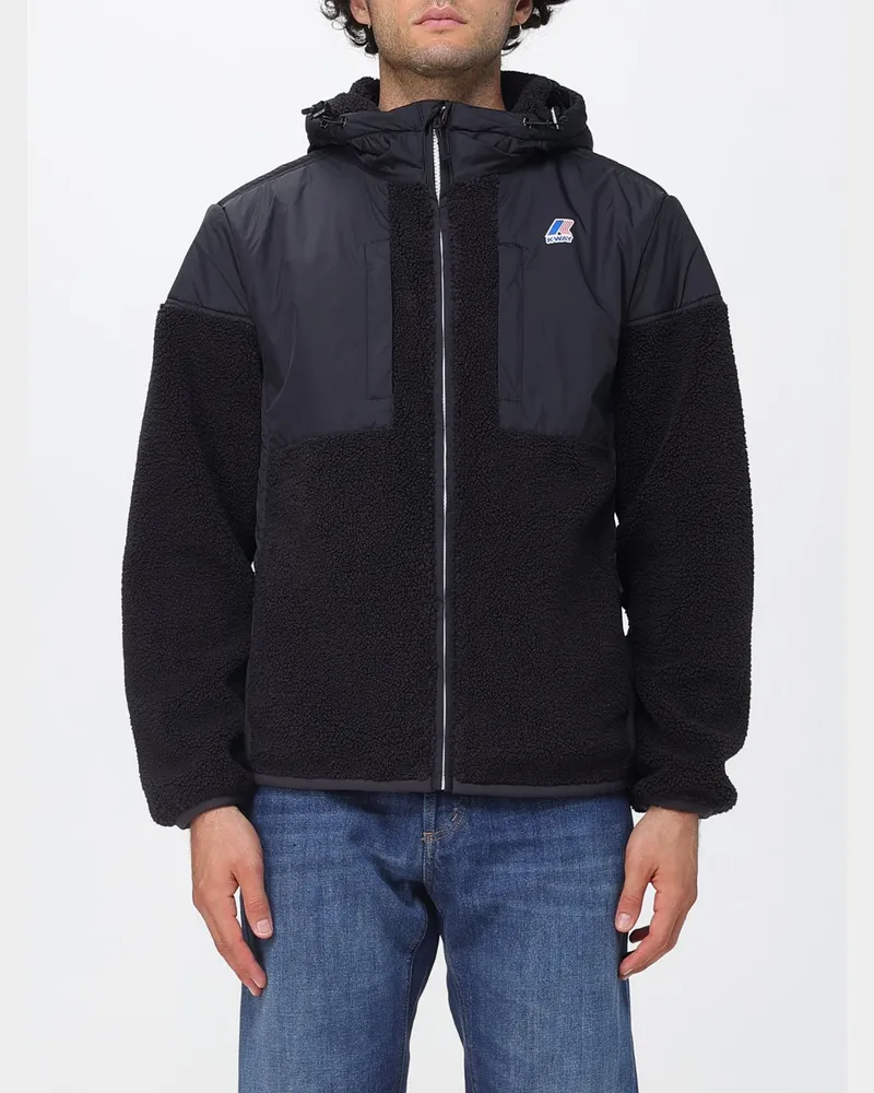K-Way Gepolsterte Nylonjacke Samson 4.0 mit Sherpa-Futter Schwarz