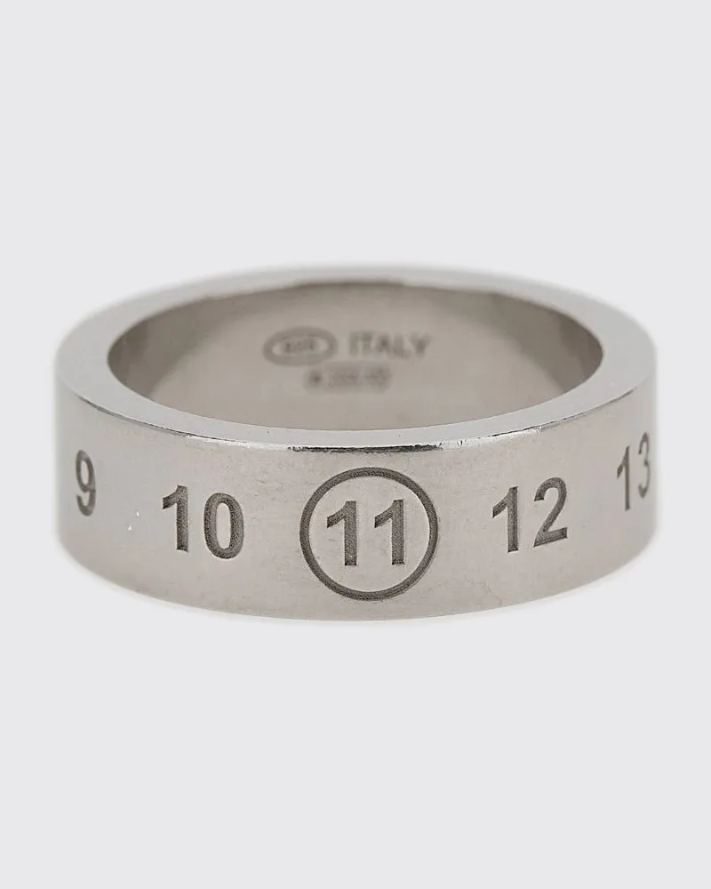 Maison Margiela Bandring aus 925er Silber mit graviertem Nummernlogo Silber