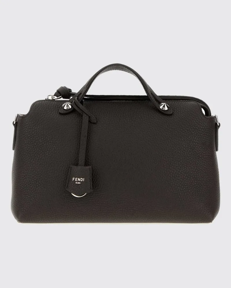 Fendi By The Way Handtasche aus genarbtem Kalbsleder Braun