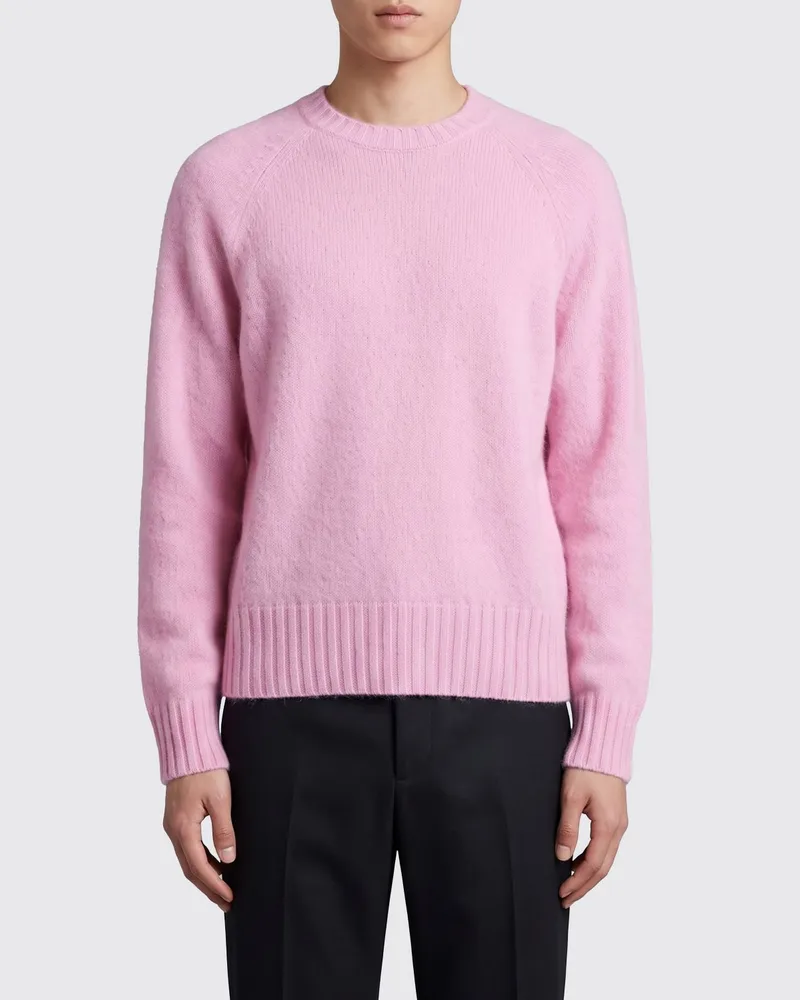Tom Ford Klassischer Pullover mit Rundhalsausschnitt aus reinem Kaschmir Pink