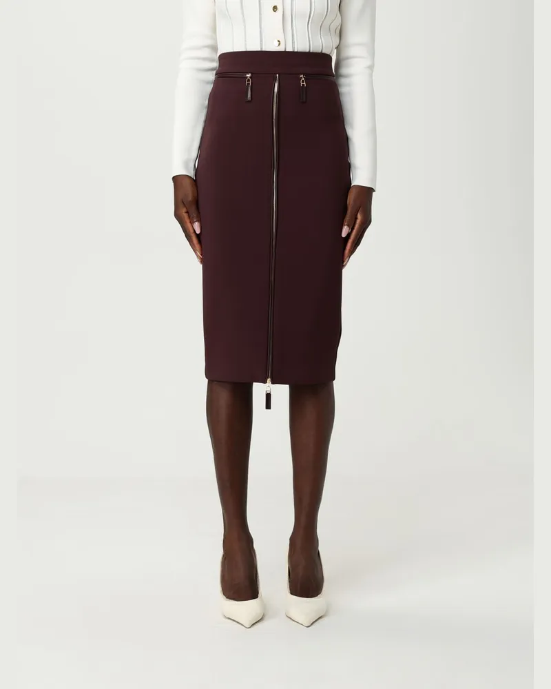 Elisabetta Franchi Rock damen Burgunderrot
