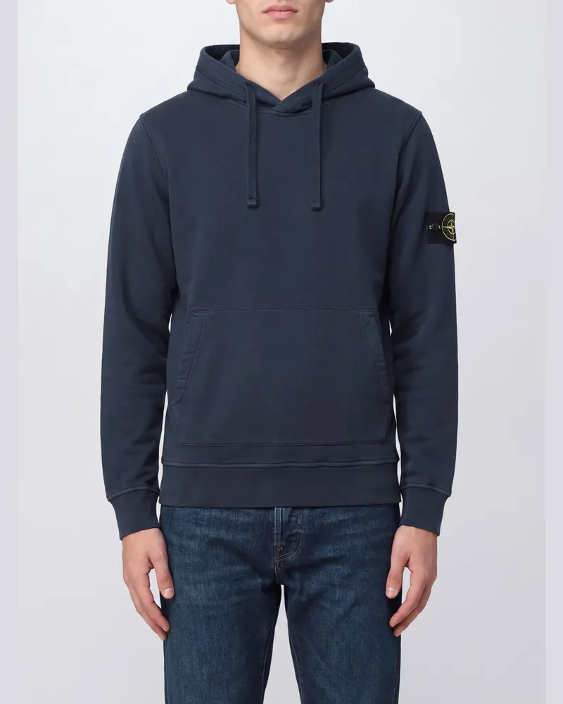 Stone Island Relaxed-Fit Hoodie aus Baumwolle mit Kängurutasche Navy