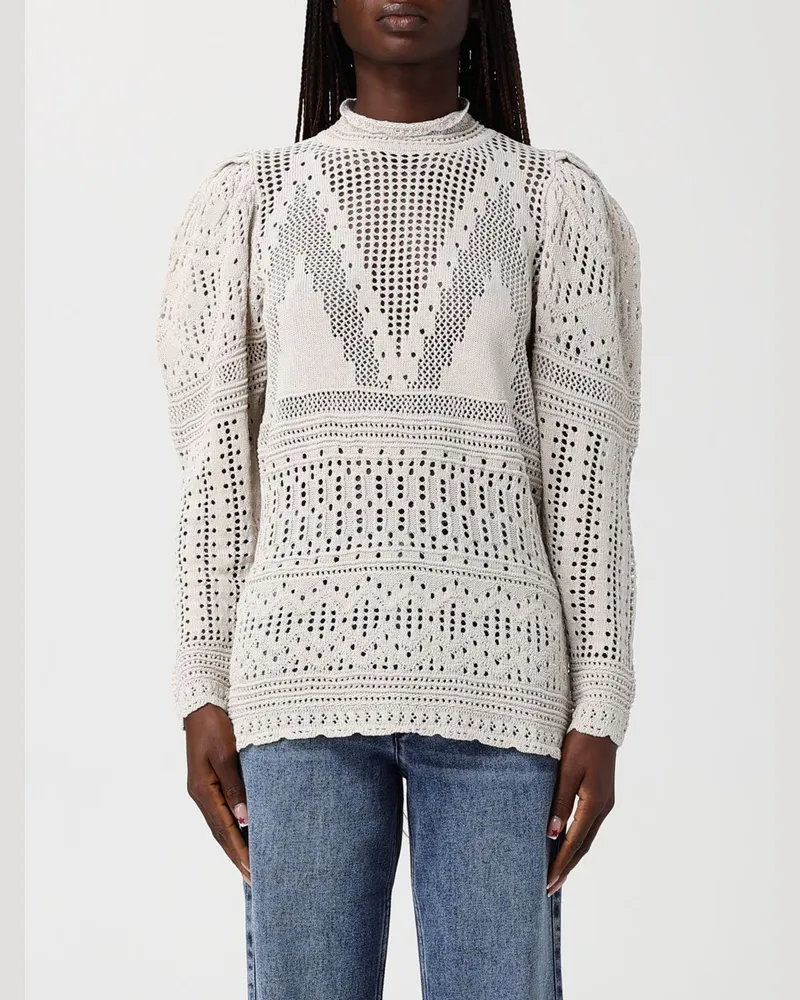 Isabel Marant Häkel-Top aus Baumwollmischung Beige