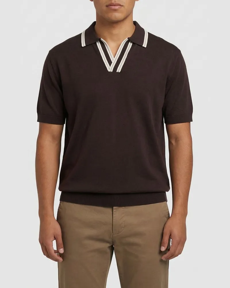 Paolo Pecora Milano Polo herren Braun