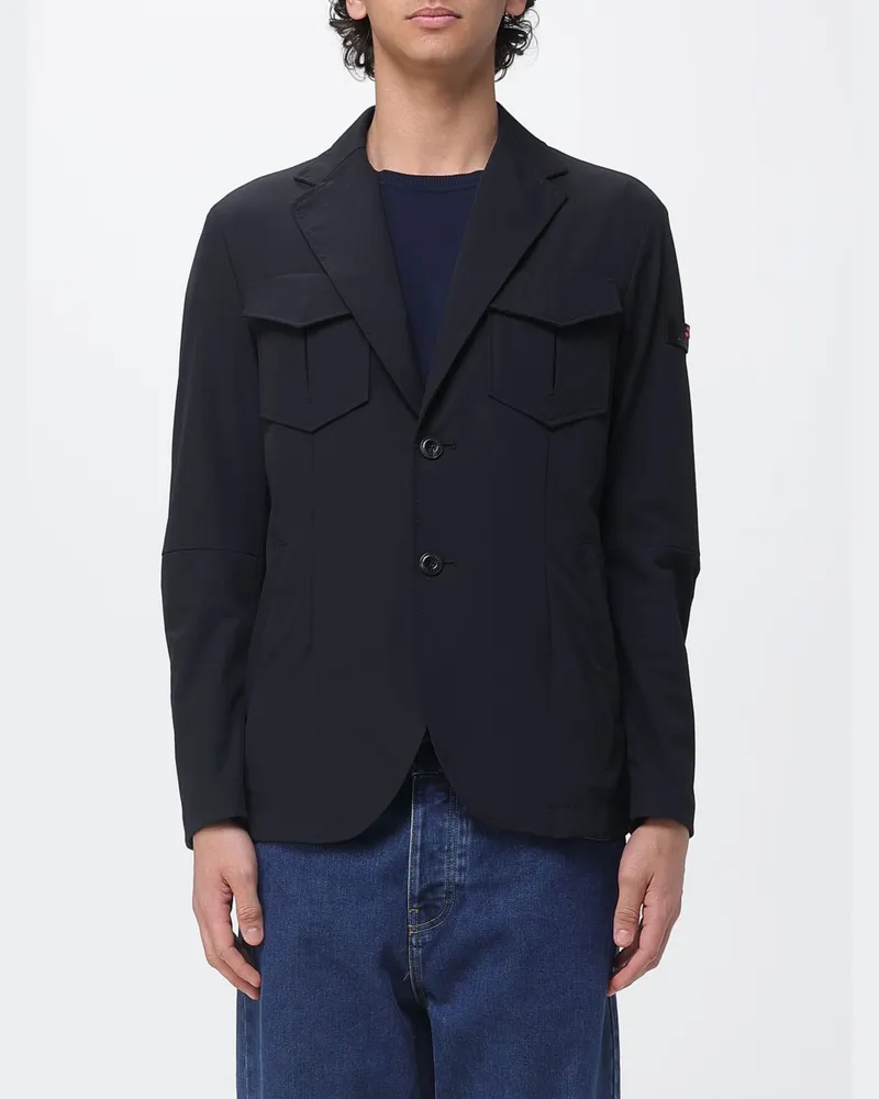 Peuterey Leichte Einreiher-Jacke ORKNEY Schwarz