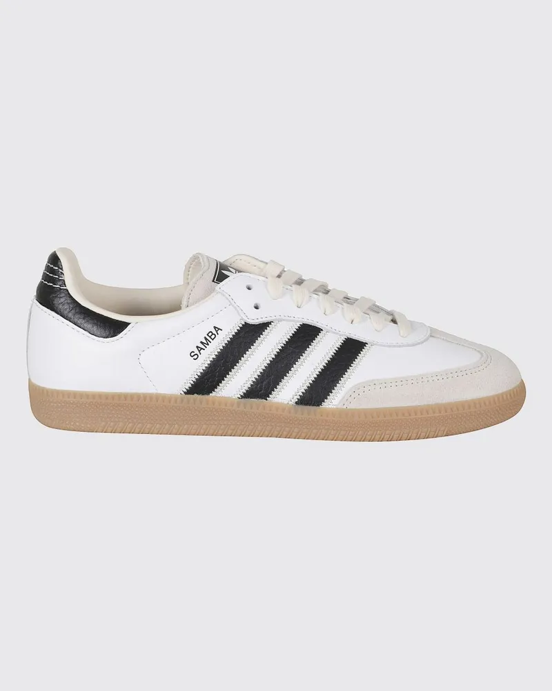 adidas Samba OG Leder-Sneaker mit 3-Streifen-Design Weiß
