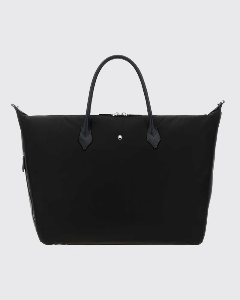 Montblanc Reisetasche The Weekender von aus Nylon und Kalbsleder Schwarz