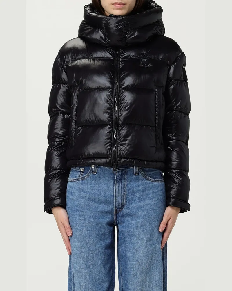 Blauer Jacke damen Schwarz