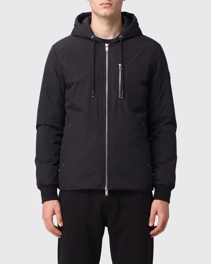 Moose Knuckles Gepolsterte Northdale Bomberjacke von aus wasserabweisendem Nylon Schwarz