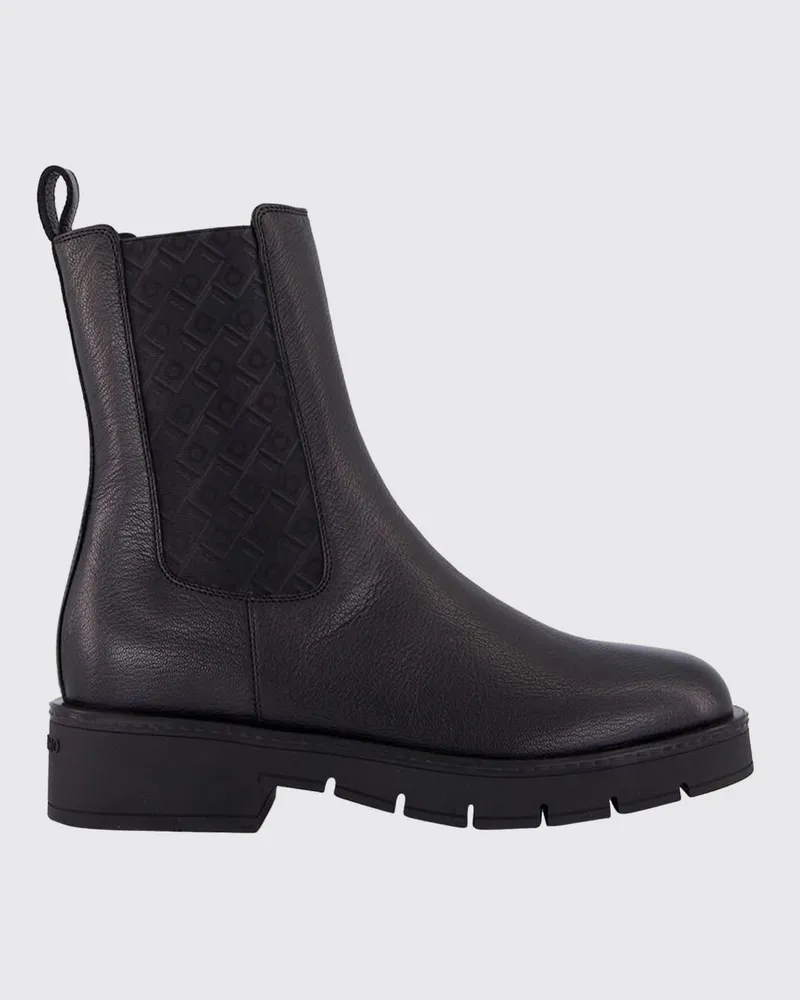 Ferragamo Leder-Stiefeletten Schwarz