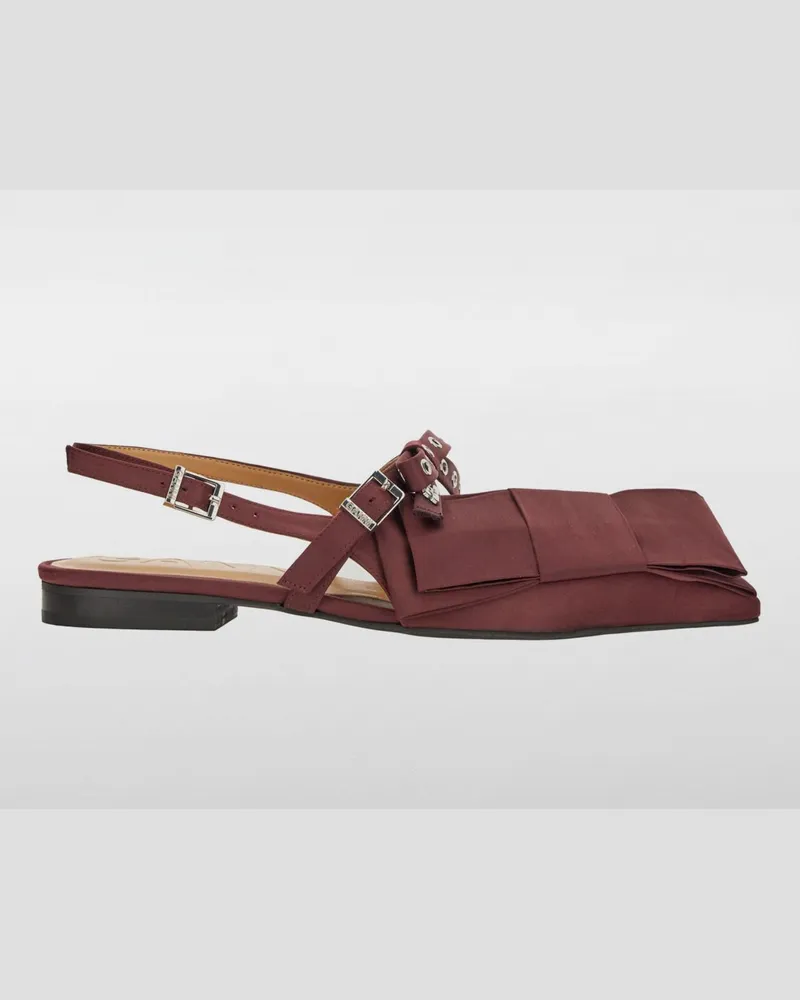 Ganni Flache schuhe damen Burgunderrot