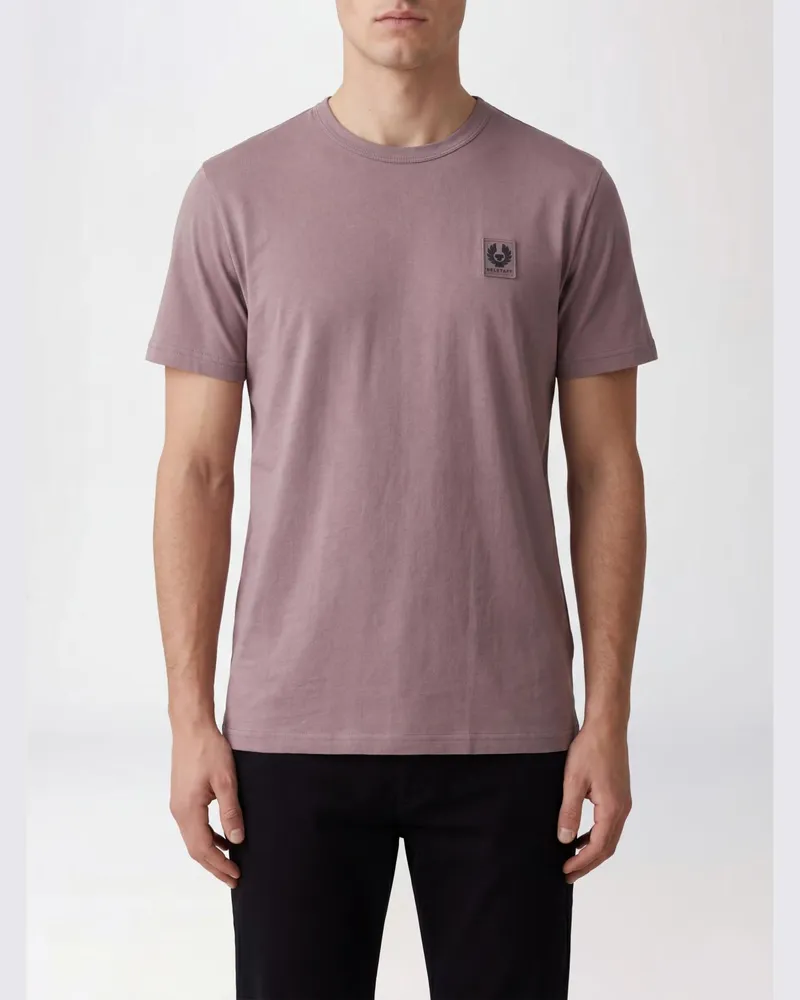 Belstaff Baumwoll T-Shirt mit Logo Pink