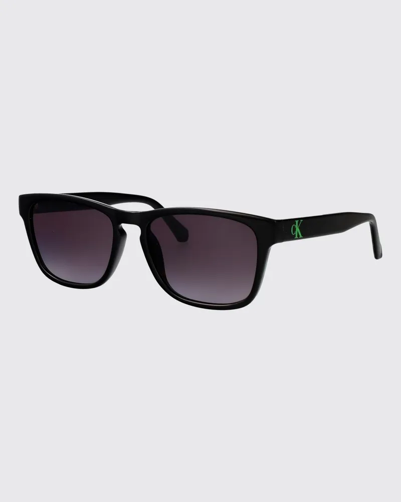 Calvin Klein Piloten-Sonnenbrille aus Acetat mit farbigen Gläsern Schwarz