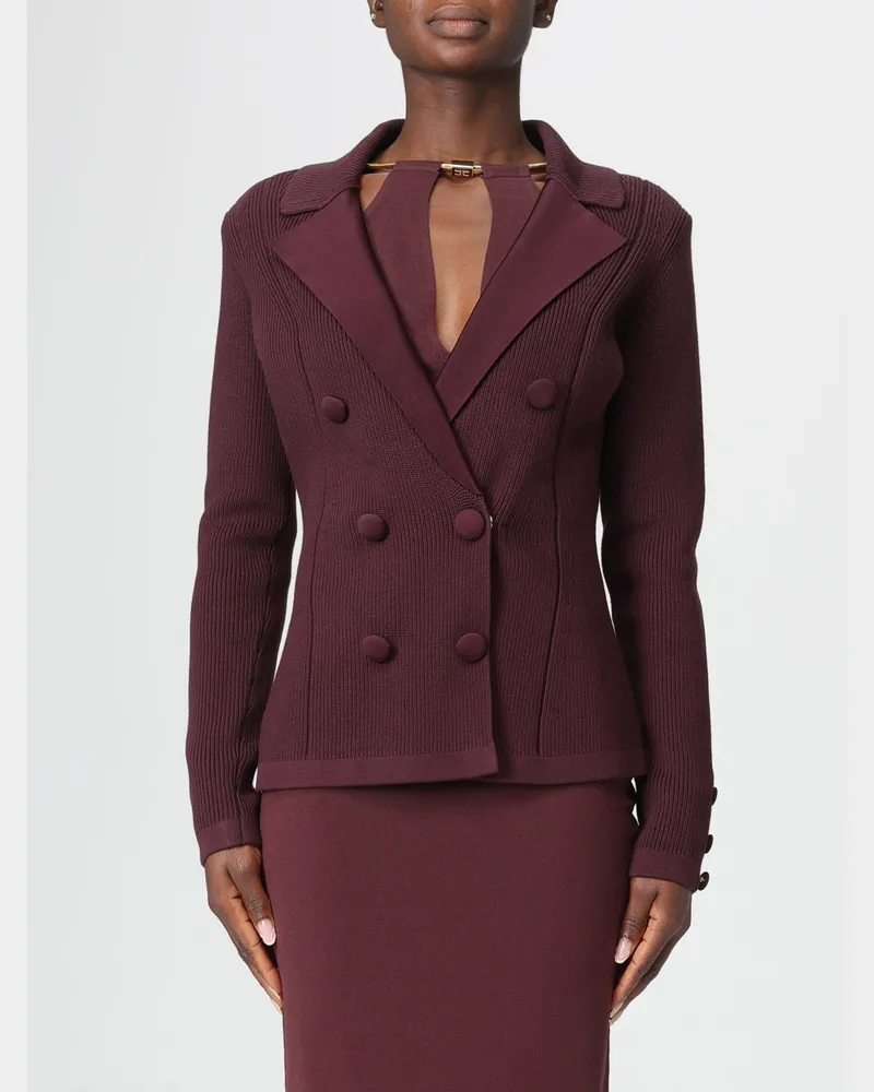 Elisabetta Franchi Jacke damen Weinrot