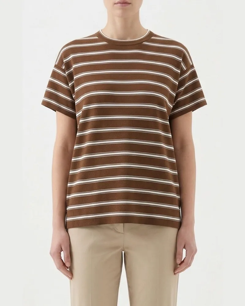 Brunello Cucinelli T-shirt damen Kakao