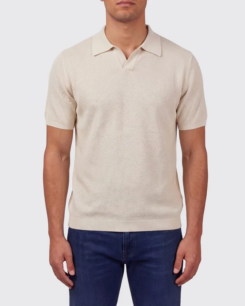 Roberto Collina Polo herren Beige