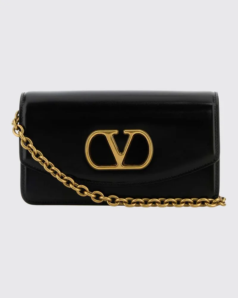 Valentino Garavani Vain Schultertasche aus Leder mit VLogo Signature Schwarz