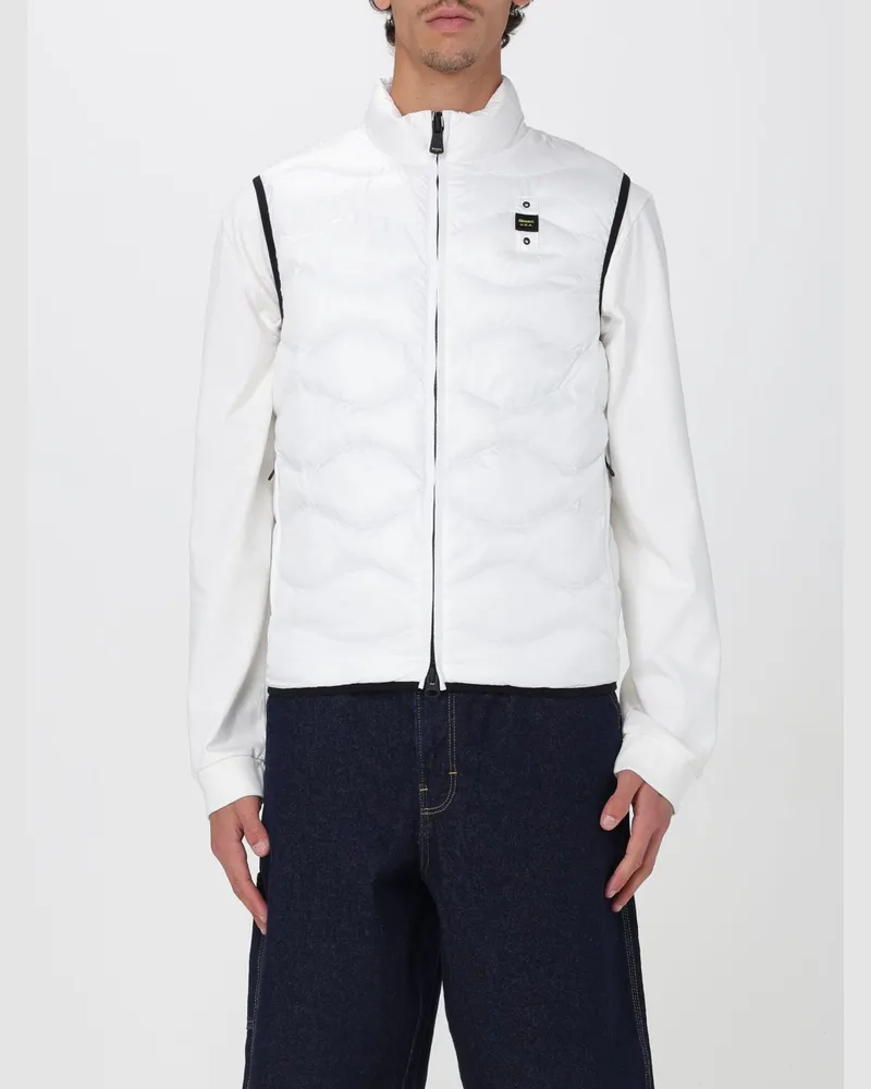 Blauer Jacke herren Weiß