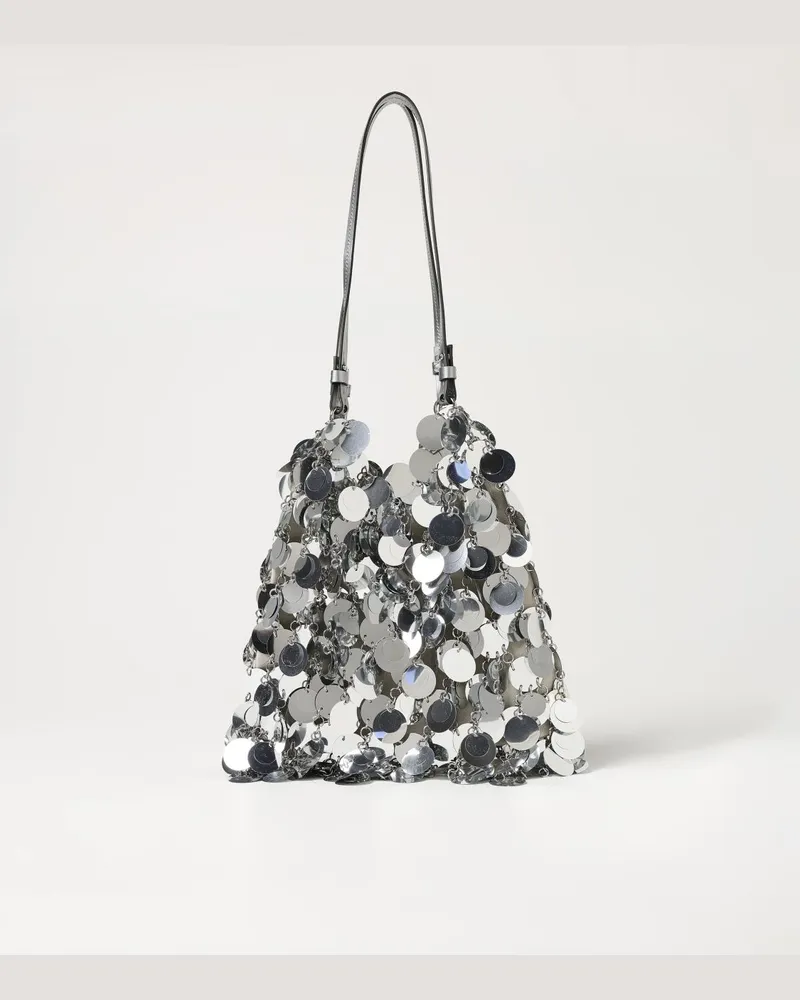 Paco Rabanne Schultertasche damen Silber