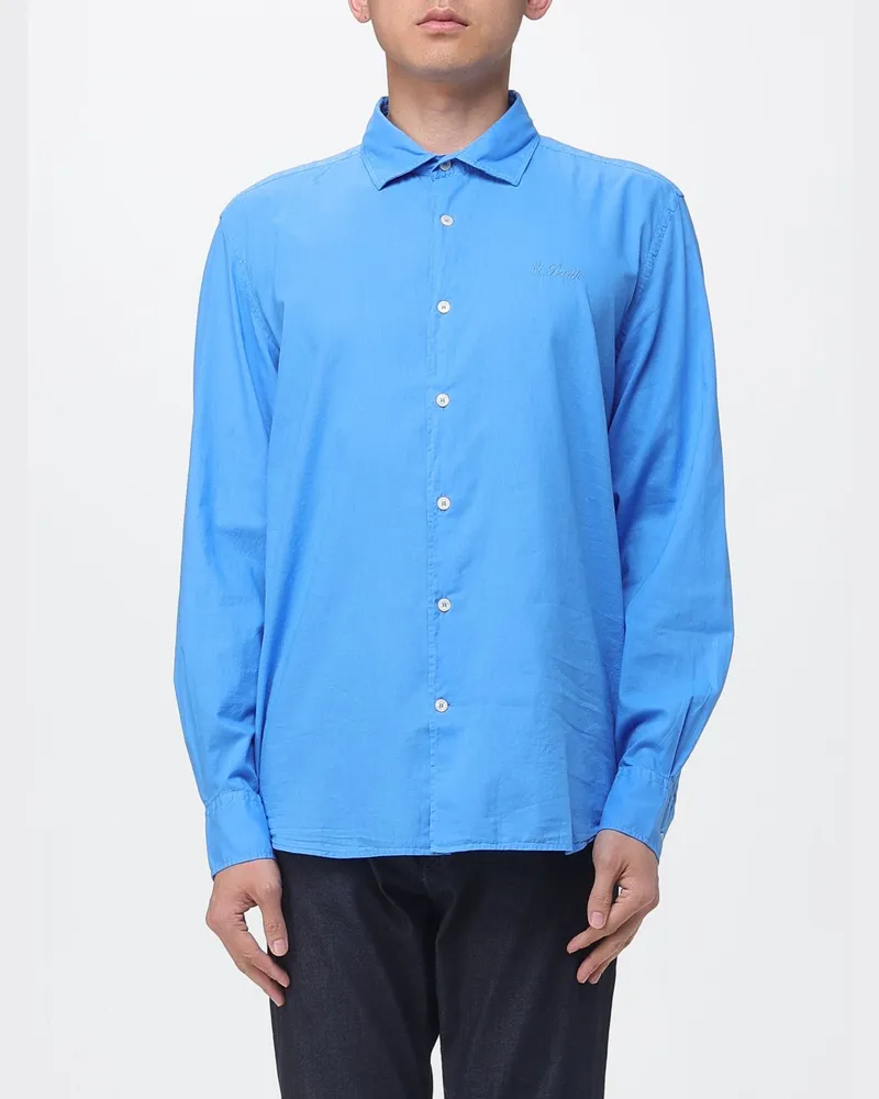 MC2 Saint Barth Leinenhemd Blau