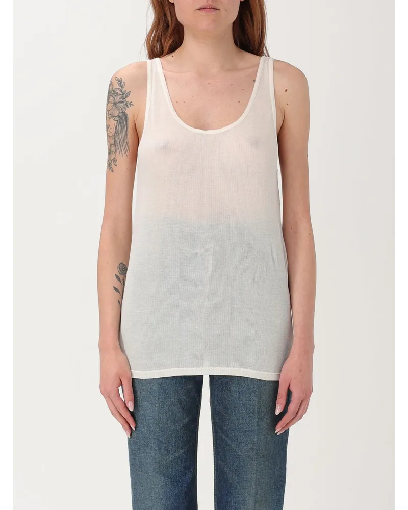 Saint Laurent Top damen Weiß