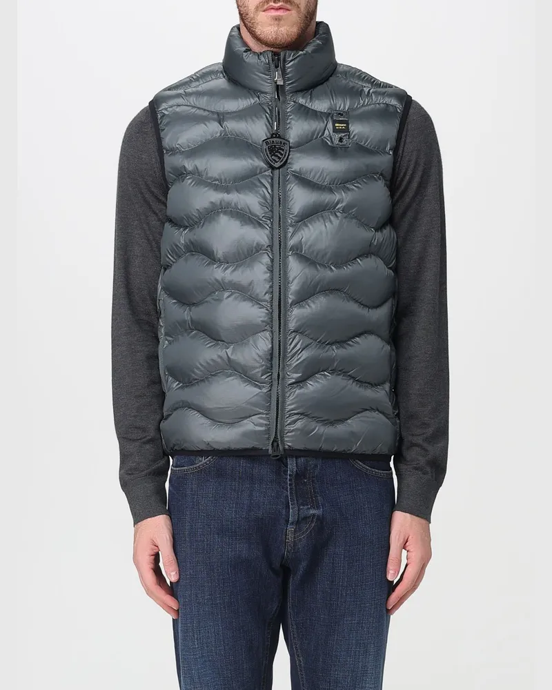 Blauer Jacke herren Grau