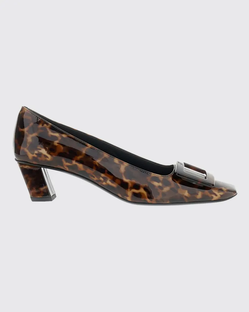 Roger Vivier Belle Vivier Pumps aus Lackleder mit Schildpatt-Schnalle Braun