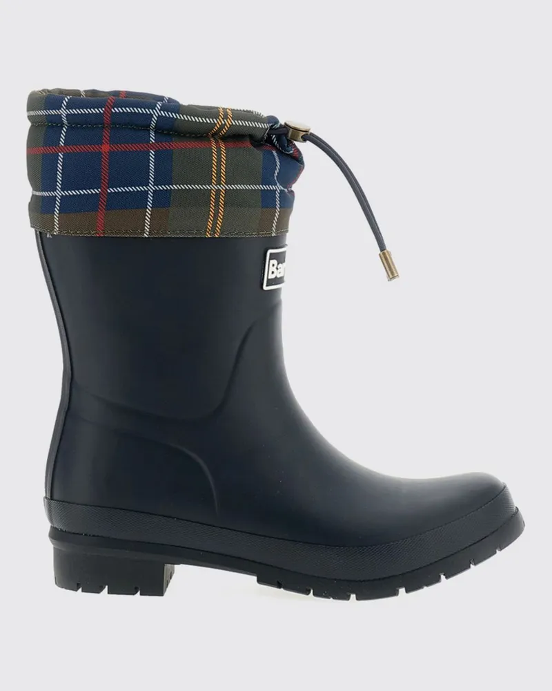 Barbour Mowbray Gummistiefel mit Tartan-Detail und verstellbarem Kordelzug Blau