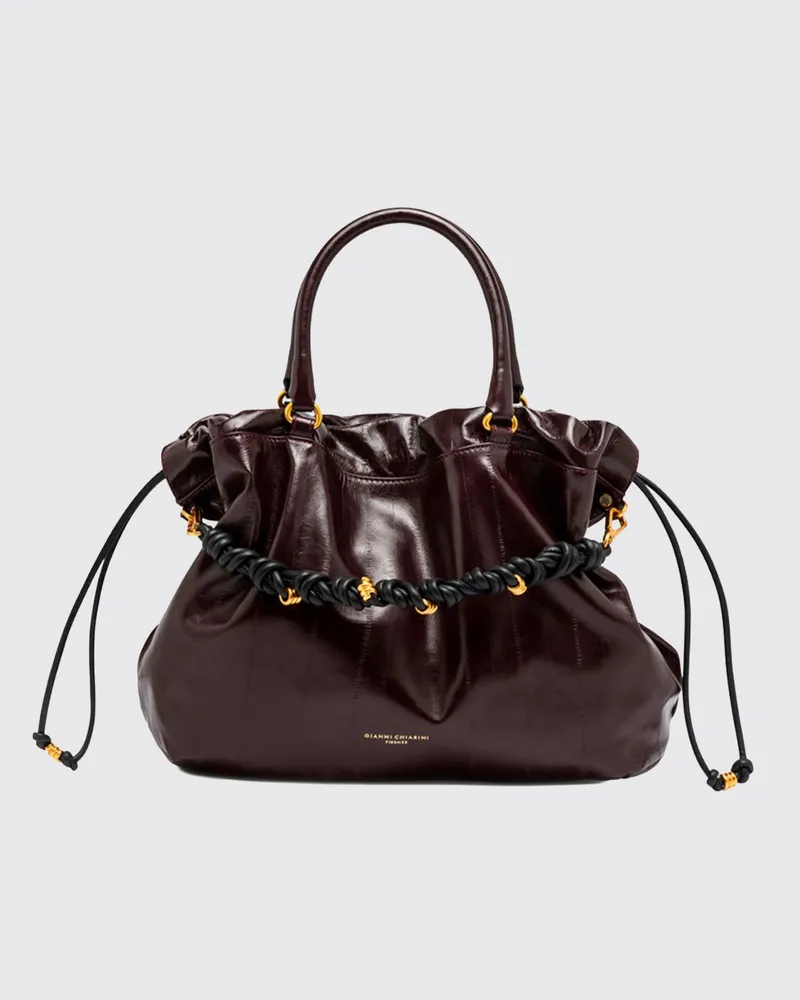Gianni Chiarini Morgana Lederhandtasche mit Kordelzugverschluss Red
