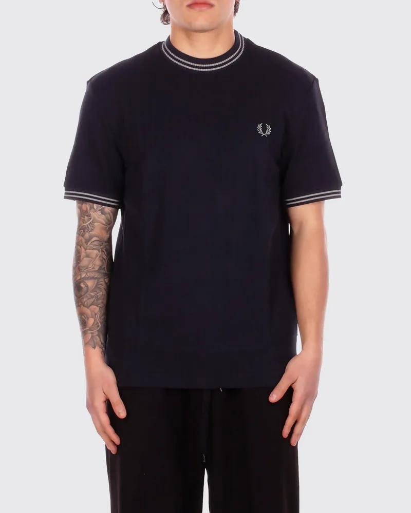 Fred Perry Baumwoll-T-Shirt mit Logo Beige