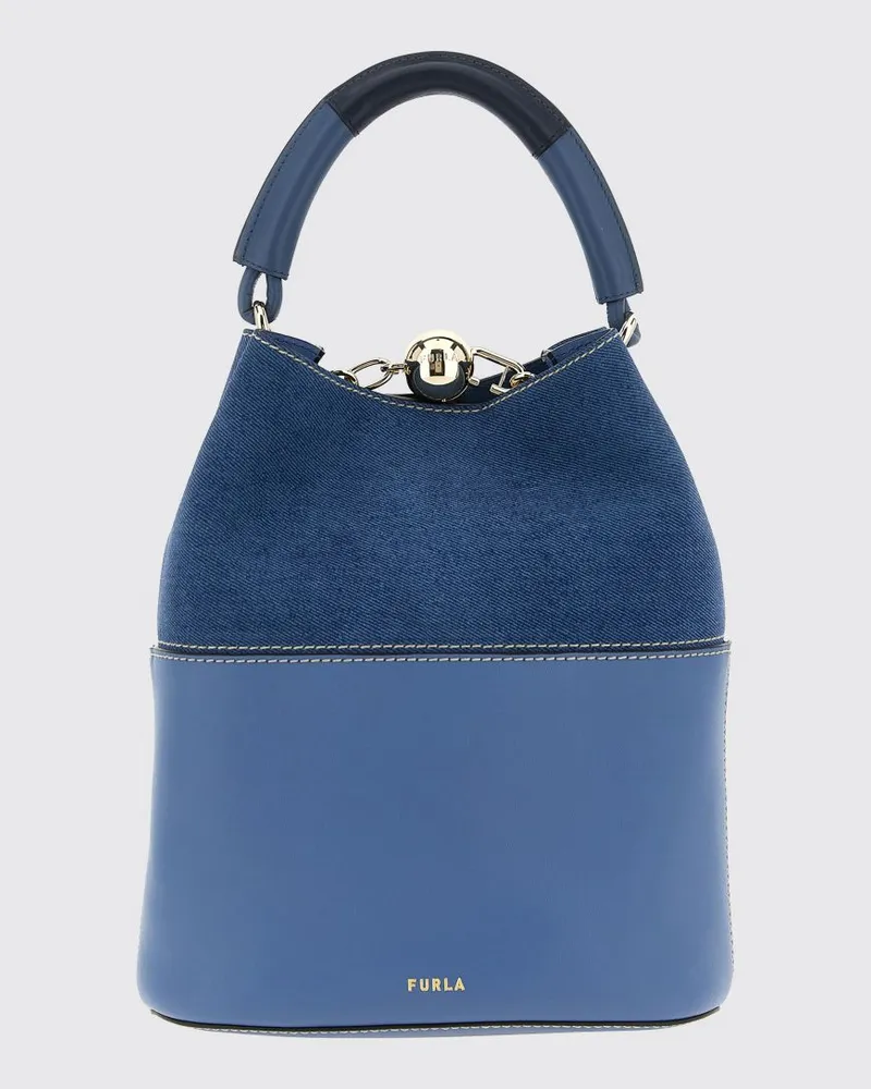 Furla Schultertasche damen Blau