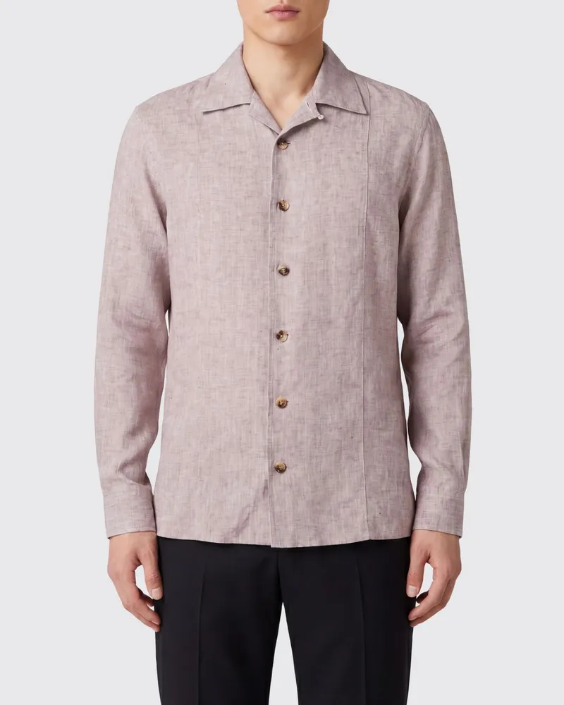 Brunello Cucinelli Leinen-Freizeithemd von Braun
