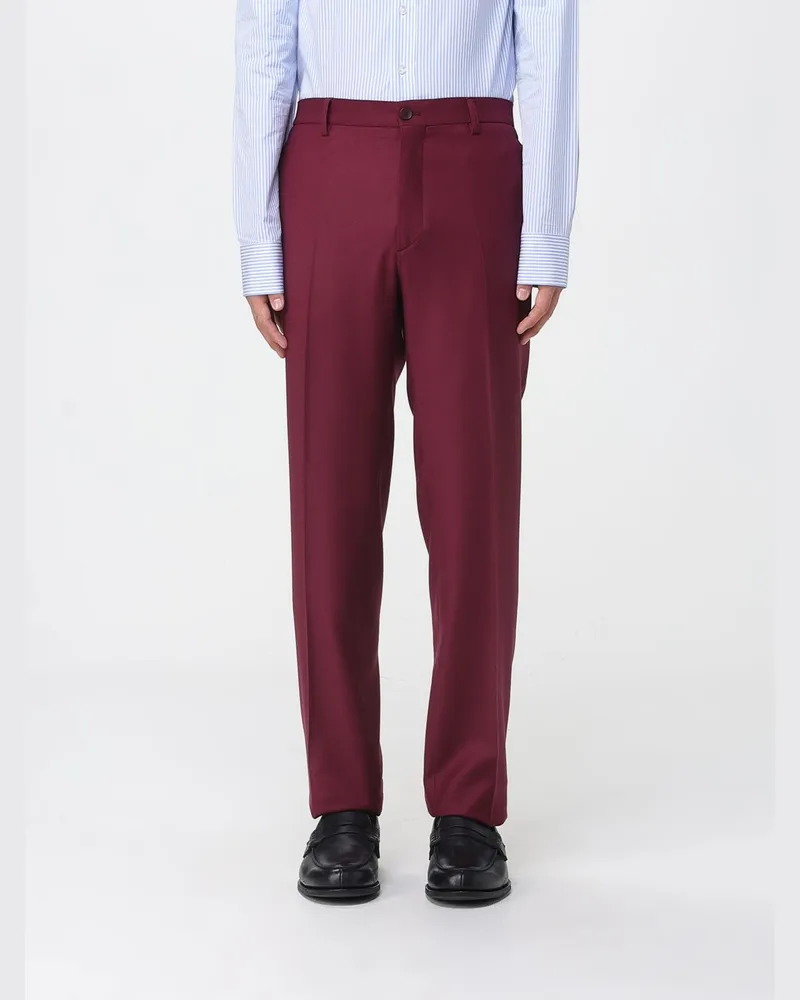Etro Hose herren Burgunderrot