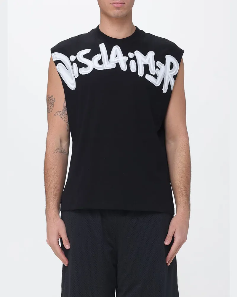 DISCLAIMER Baumwoll-Tanktop mit Logo Schwarz
