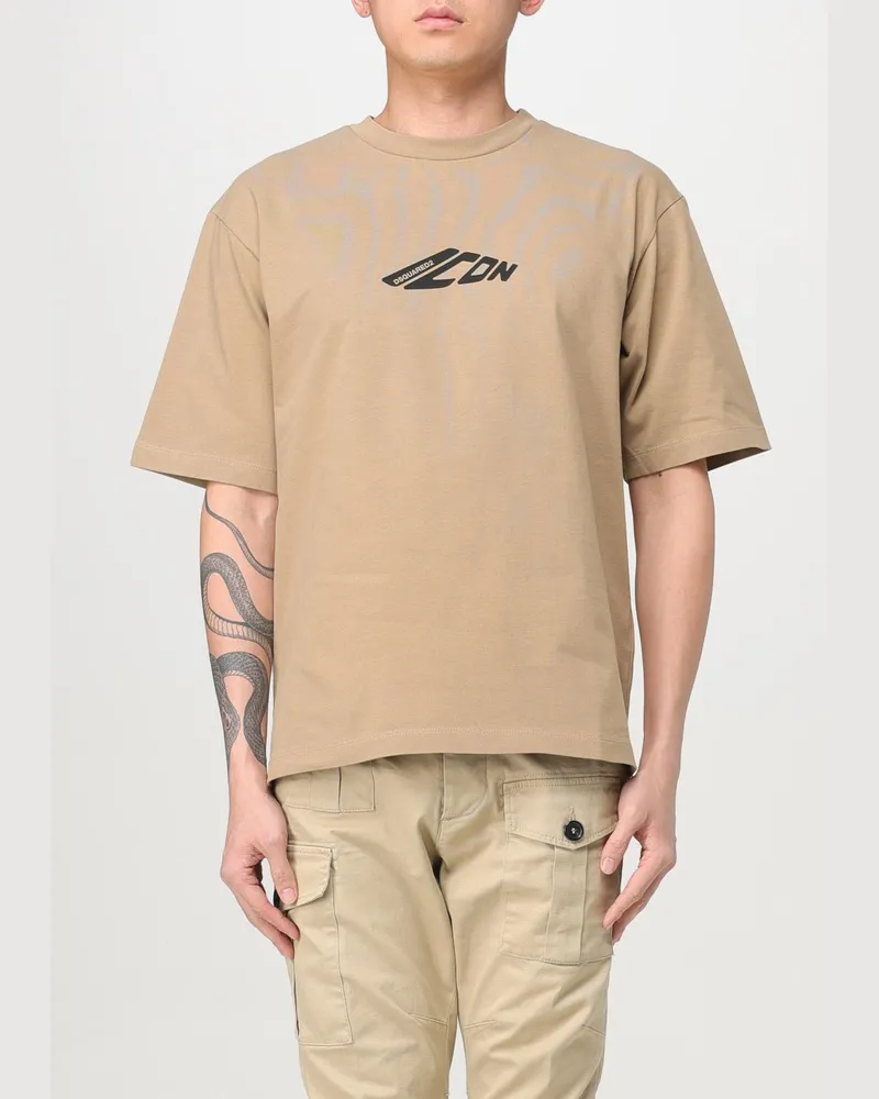 Dsquared2 T-shirt herren Beige