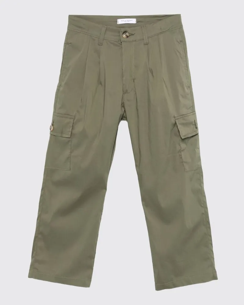 Paolo Pecora Milano Baumwoll-Cargohose Grün