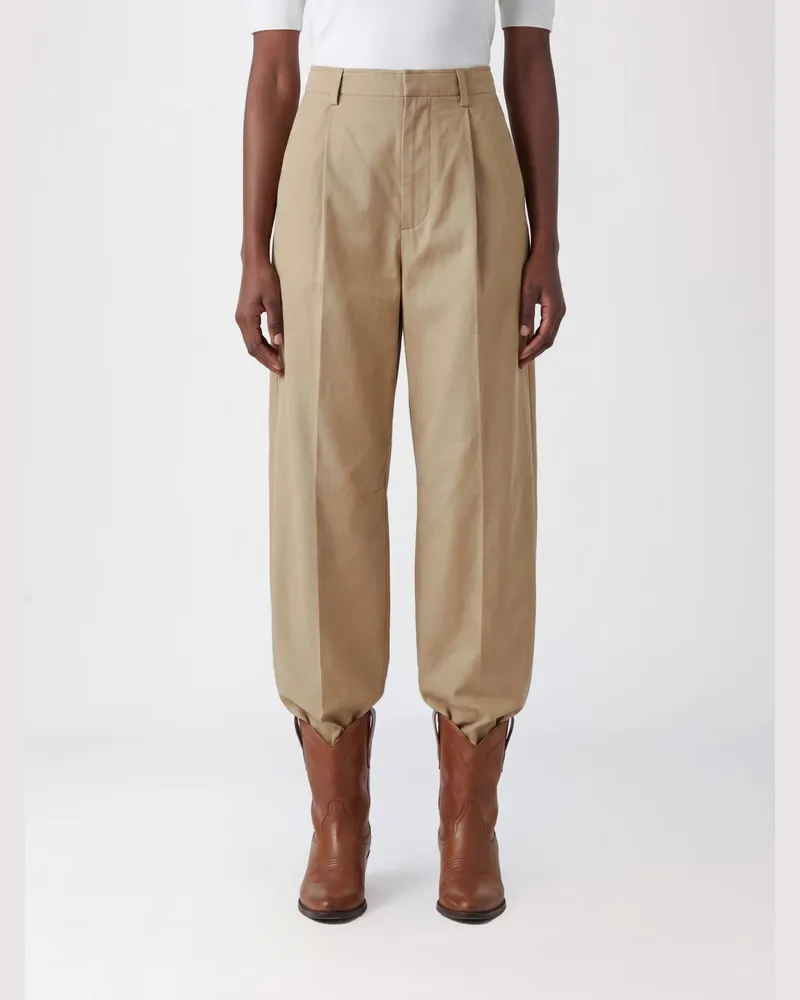 Maison Margiela Baggy-Hose aus Baumwollmischung Nude