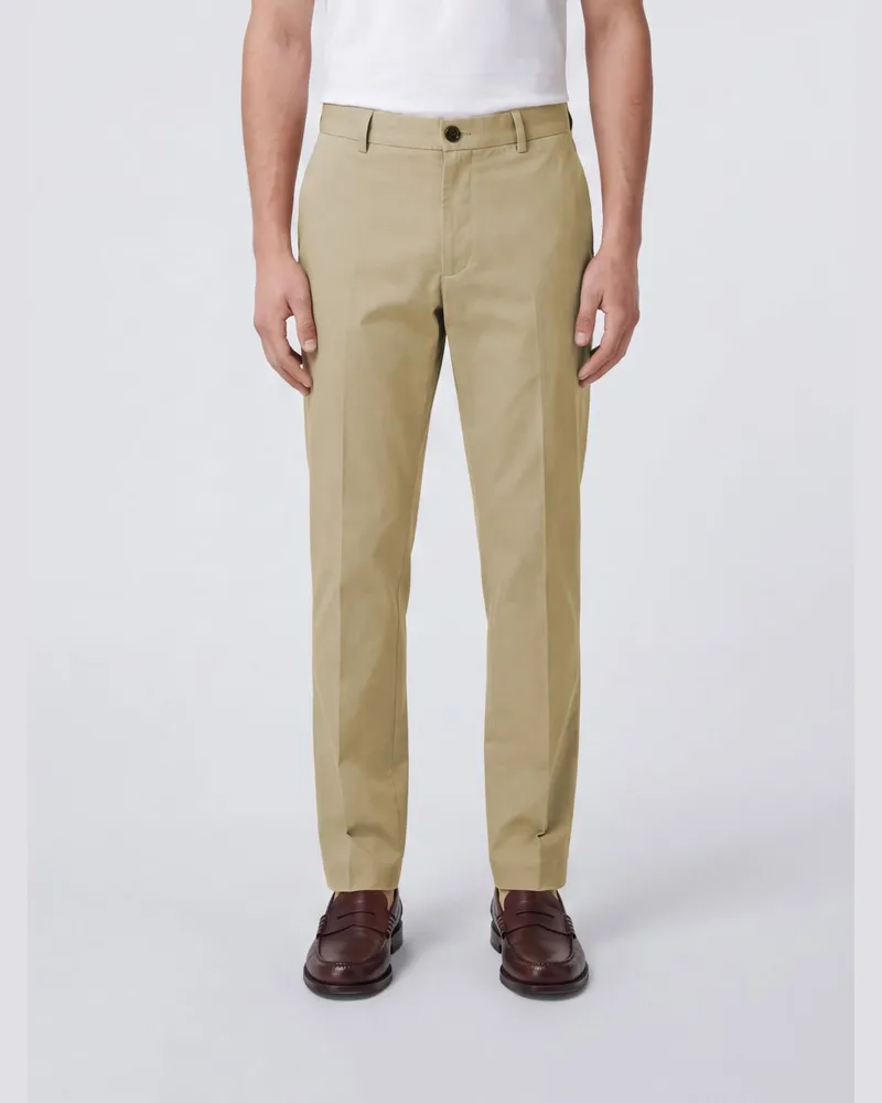 Burberry Slim-Fit-Chinohose aus Baumwolle mit schrägen Taschen Beige