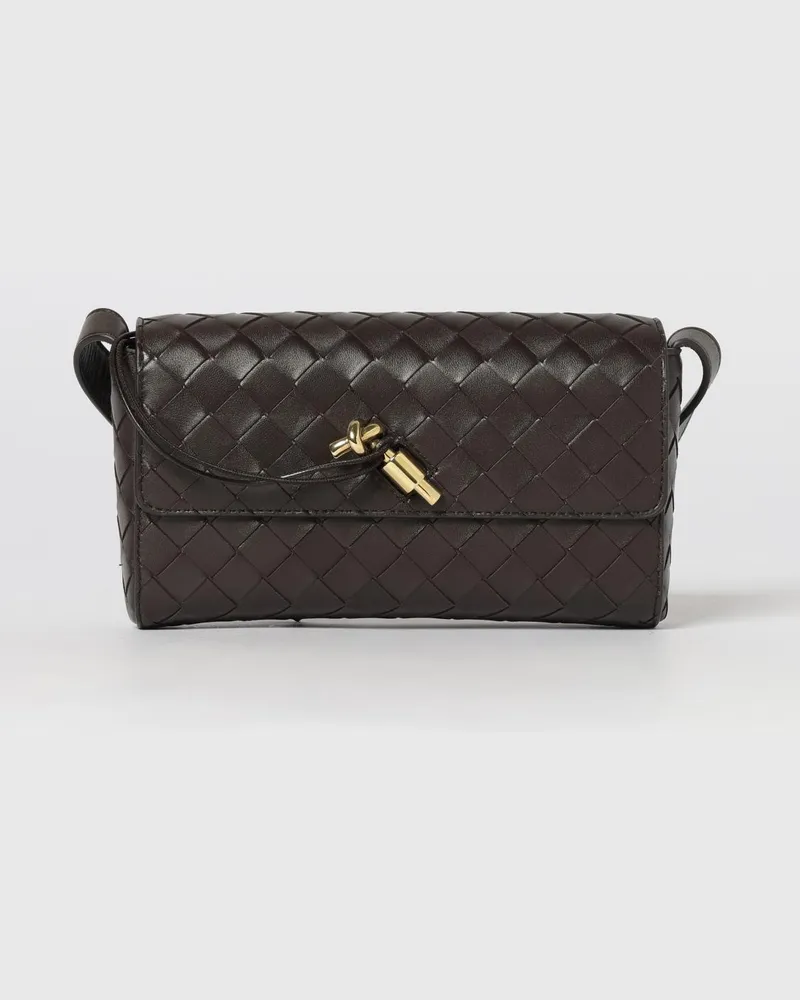 Bottega Veneta Andiamo Tasche aus geflochtenem Leder Braun