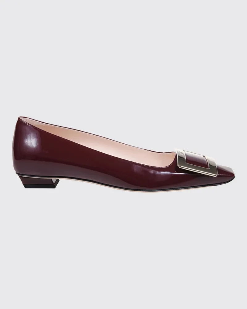 Roger Vivier Ballerinas damen Burgunderrot