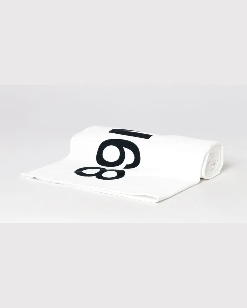 Sun68 Frottee-Badetuch aus Baumwolle mit Logo Weiß