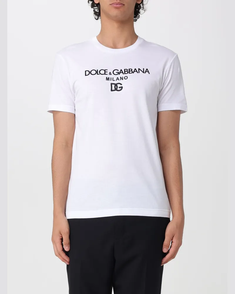 Dolce & Gabbana DOLCE  GABBANA Baumwoll-T-Shirt mit Logo Dolce & Gabbana Weiß