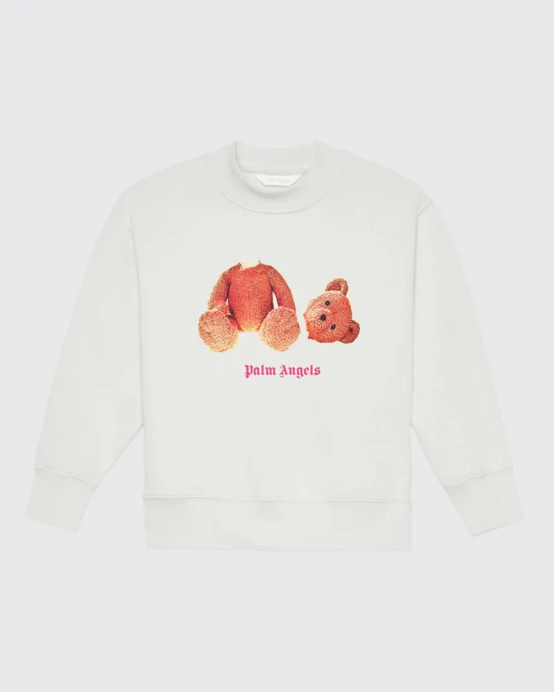 Palm Angels Bedrucktes Rundhals-Sweatshirt Weiß