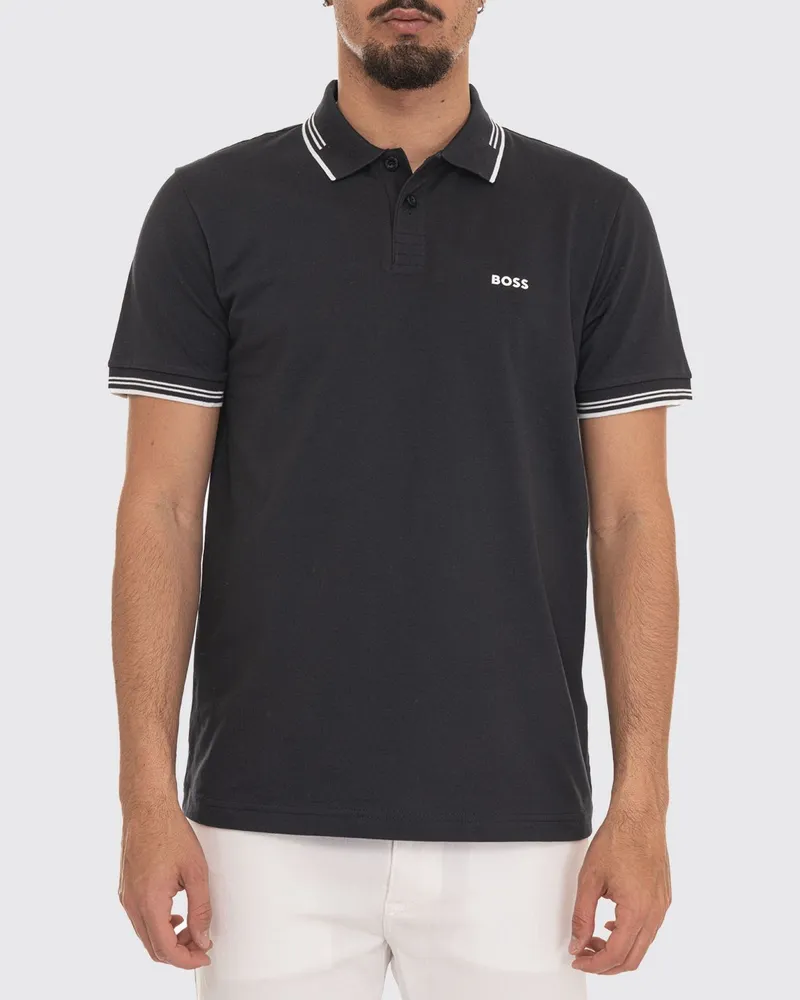 HUGO BOSS Baumwoll-Polo mit Logo Blau