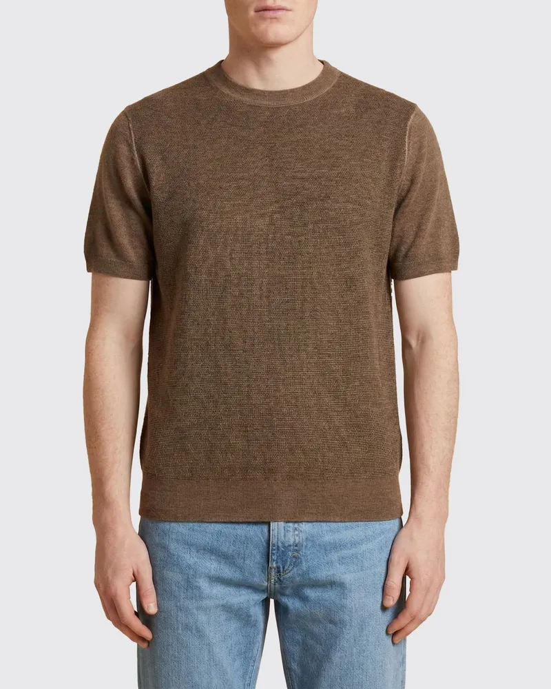 Canali T-shirt herren Braun