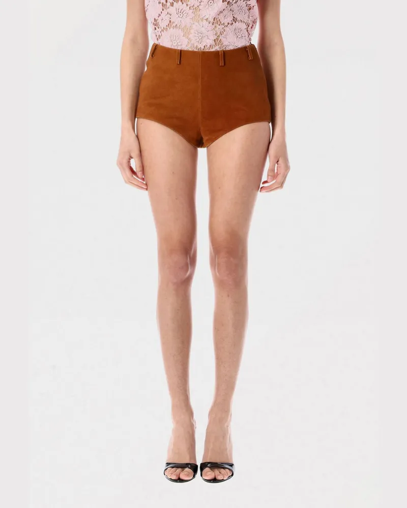 Self-Portrait Shorts damen Braun