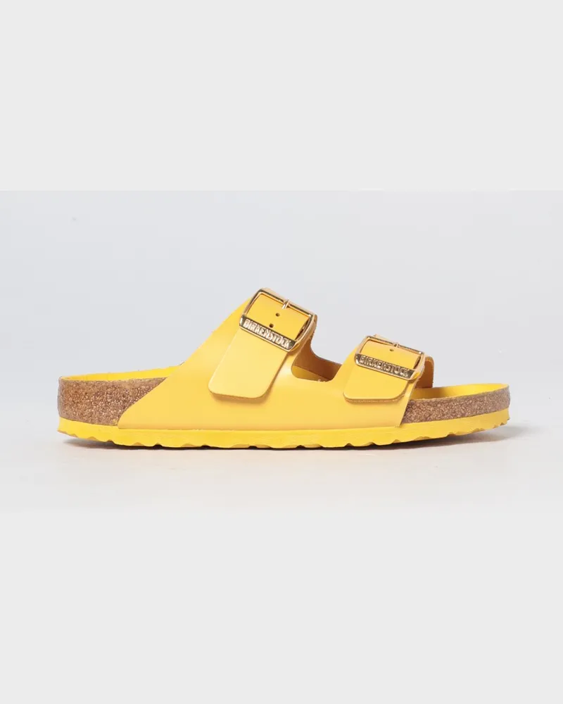 Birkenstock Arizona Sandalen aus Glattleder mit doppelter Schnalle Gelb